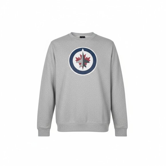 Adidas Authentic NHL Winnipeg Jets Classic “47” Gray Crewneck Sweatshirt Size L - Picture 2 of 12